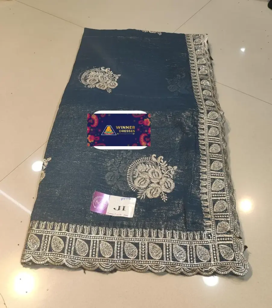 Beautiful net Saree with stone work