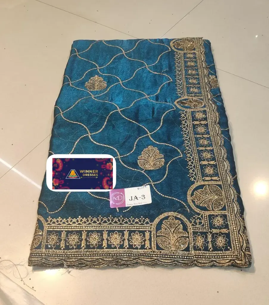 Beautiful velvet Saree with work on borders 