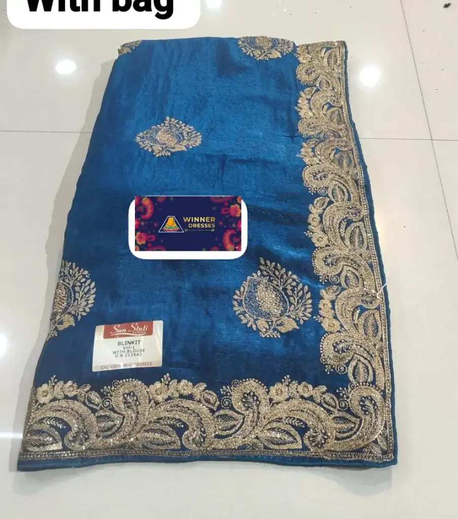 Beautiful Saree with heavy work on borders 