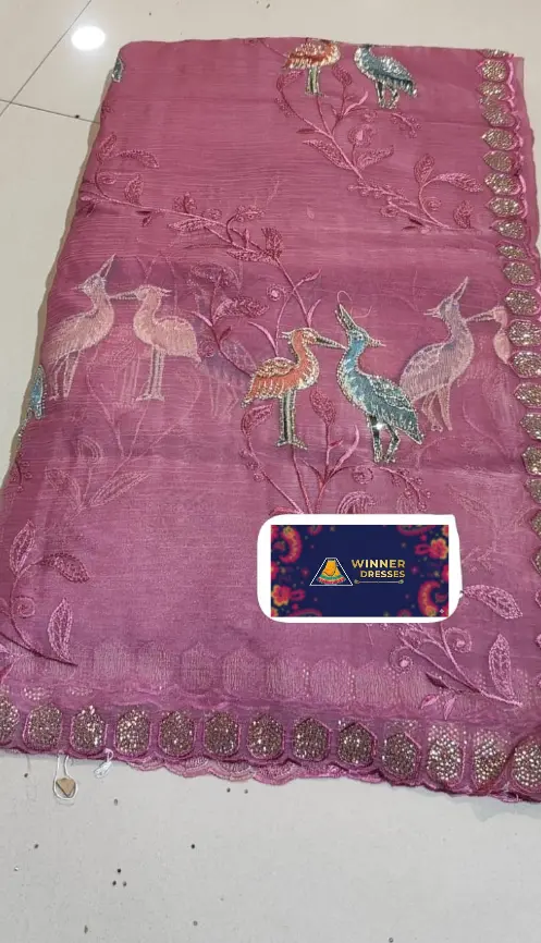 Beautiful Saree with bird design 