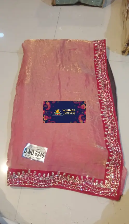 Beautiful Chiffon Saree with border work 