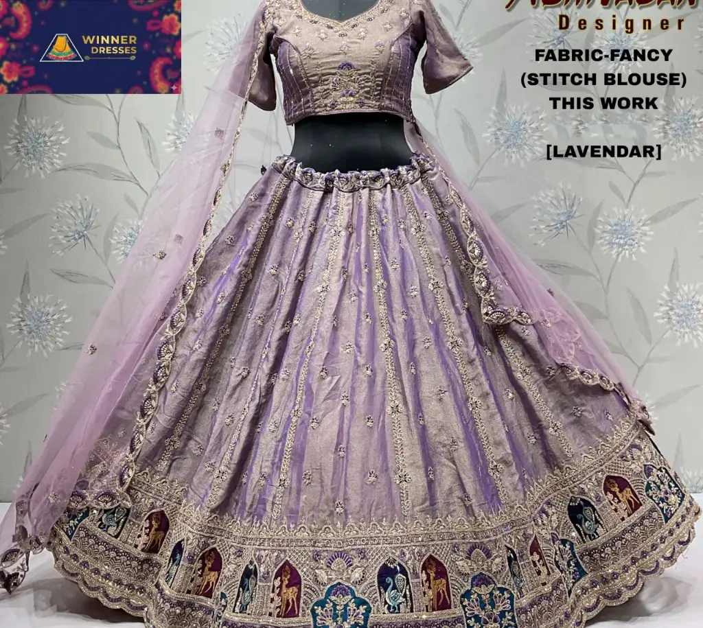 Beautiful bridal lehenga with stitch blouse 